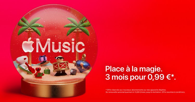 Apple Music sort une offre spéciale fêtes : 3 mois pour 0,99 €